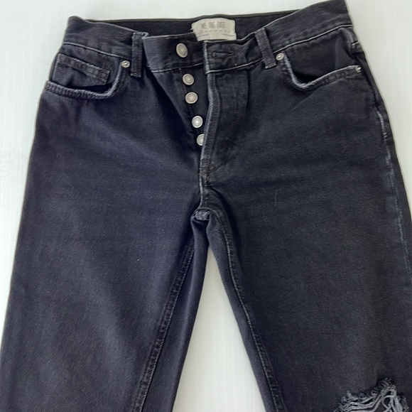 We the free free people Maggie mid rise distressed black jeans 26 - Picture 2 of 5